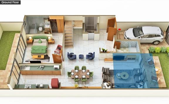 Villa floor plan — ground floor