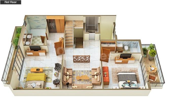 Villa floor plan — first floor